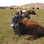 Three Hunters Around Buffalo Together